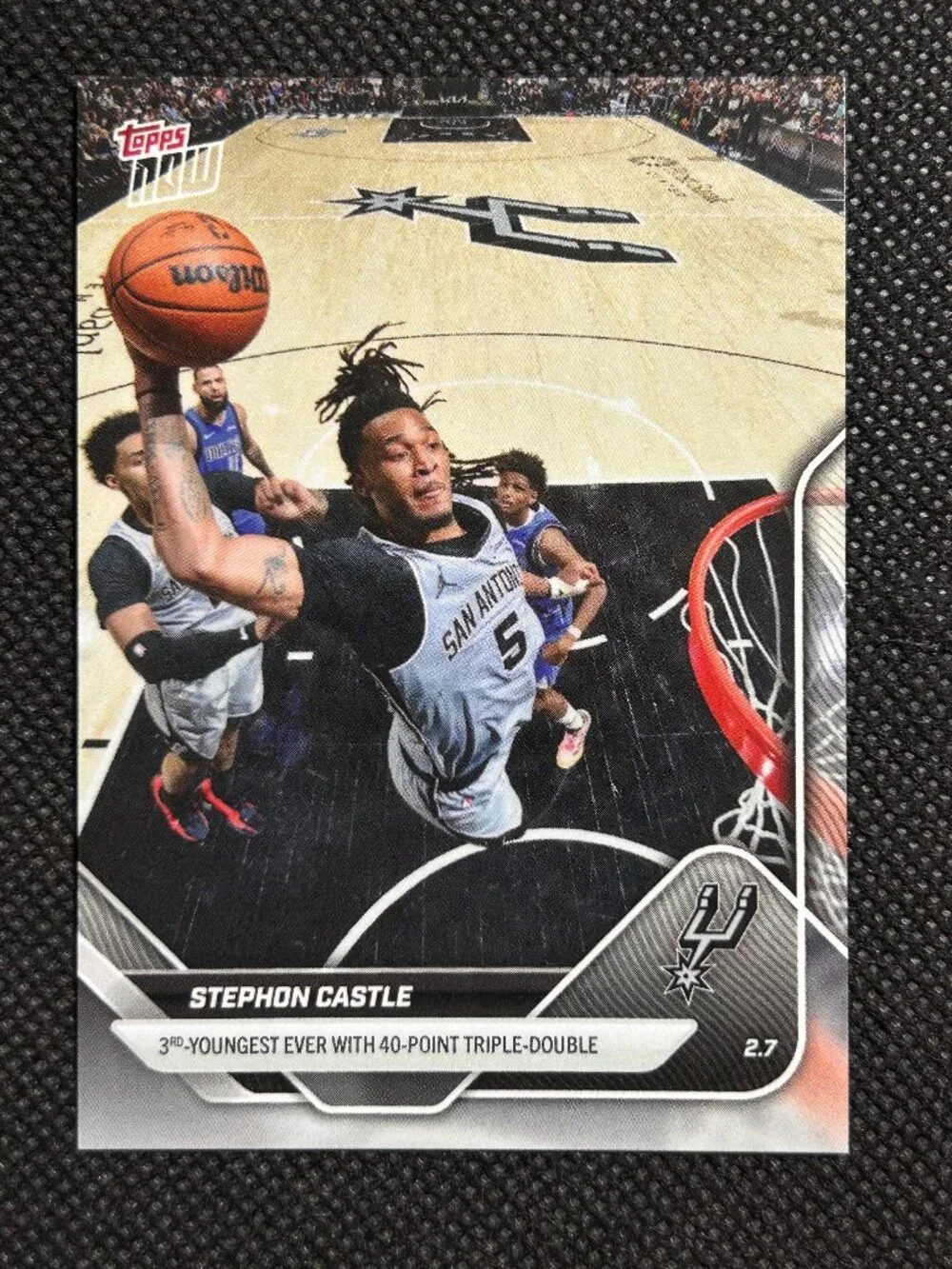 2025-26 Topps Now NBA #164 Stephon Castle San Antonio Spurs - Picture 1 of 2